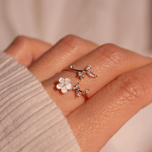 Birth Flower Ring 925 Sterling Silver